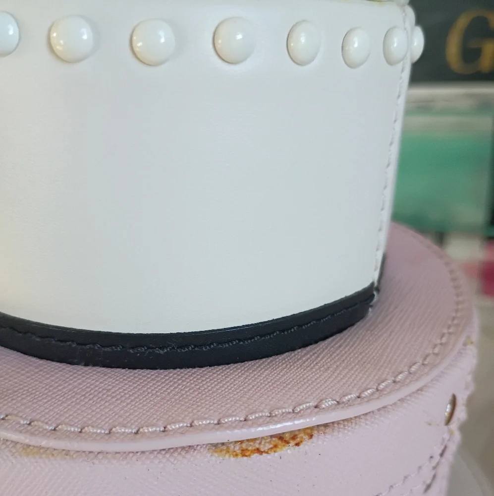 NEW Rare Kate Spade Wedding Belles Swan Pink White 3D Tiered Bridal Cake Clutch - Picture 12 of 16